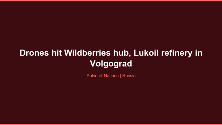 Drones hit Wildberries hub, Lukoil refinery in Volgograd