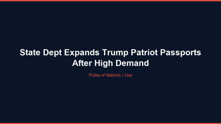 State Dept Expands Trump Patriot Passports After High Demand