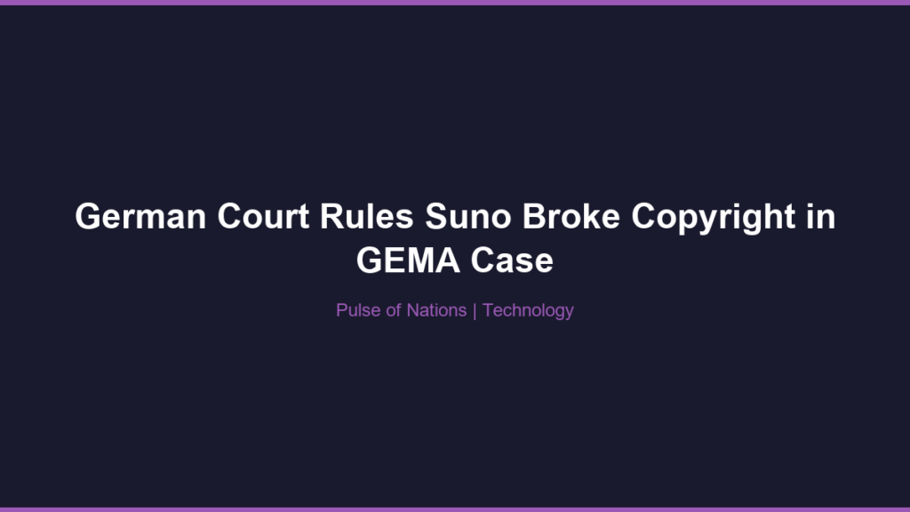 German Court Rules Suno Broke Copyright in GEMA Case