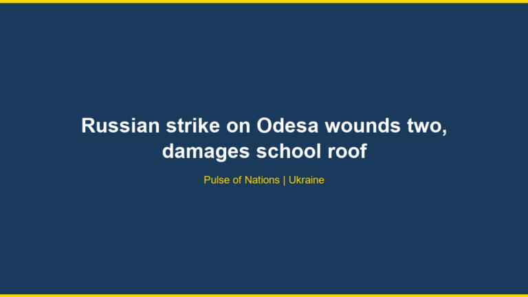 Russian strike on Odesa wounds two, damages school roof