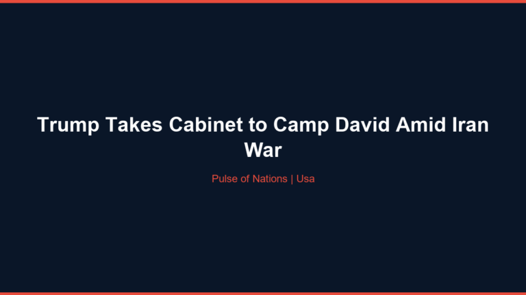 Trump Takes Cabinet to Camp David Amid Iran War