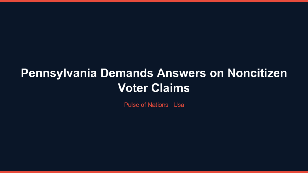 Pennsylvania Demands Answers on Noncitizen Voter Claims
