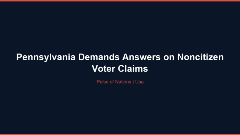 Pennsylvania Demands Answers on Noncitizen Voter Claims