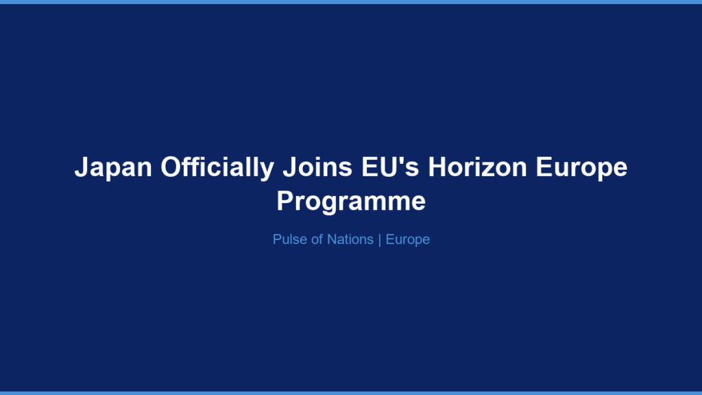 Japan Officially Joins EU’s Horizon Europe Programme