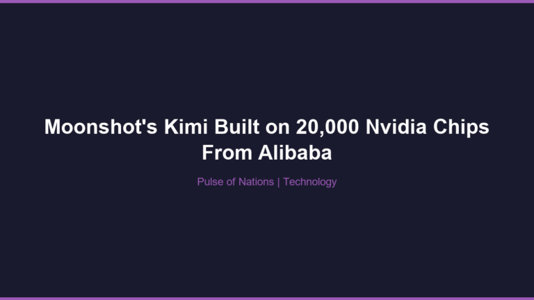 Moonshot’s Kimi Built on 20,000 Nvidia Chips From Alibaba
