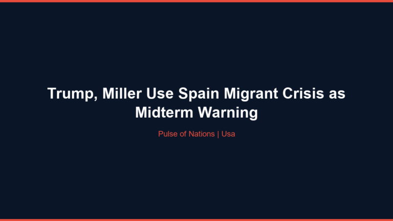 Trump, Miller Use Spain Migrant Crisis as Midterm Warning