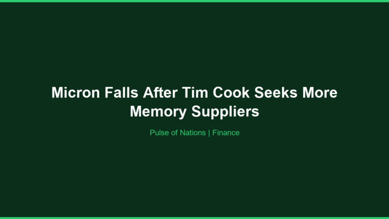 Micron Falls After Tim Cook Seeks More Memory Suppliers