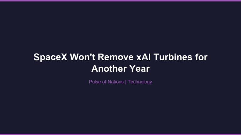 SpaceX Won’t Remove xAI Turbines for Another Year