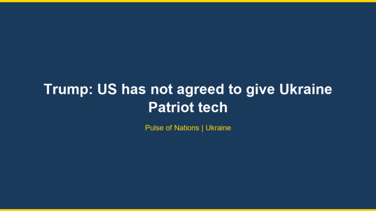 Trump: US has not agreed to give Ukraine Patriot tech