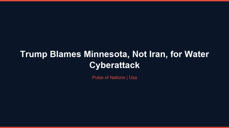 Trump Blames Minnesota, Not Iran, for Water Cyberattack