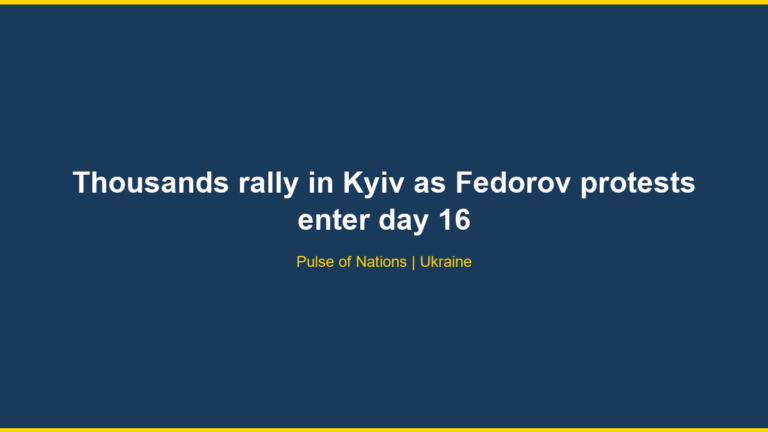 Thousands rally in Kyiv as Fedorov protests enter day 16