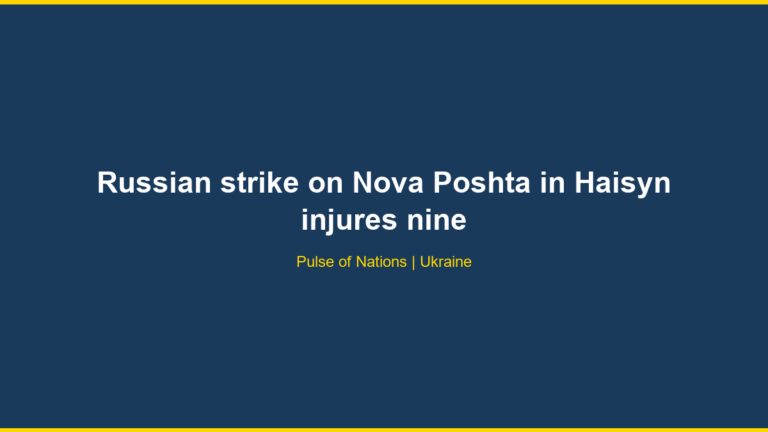 Russian strike on Nova Poshta in Haisyn injures nine