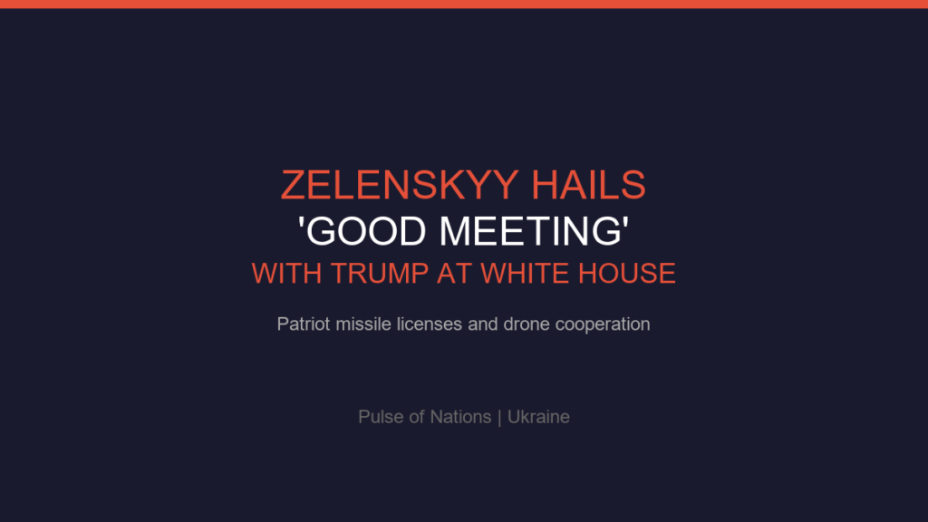 Zelenskyy hails good meeting with Trump at White House
