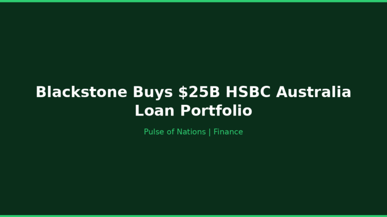 Blackstone Buys $25B HSBC Australia Loan Portfolio