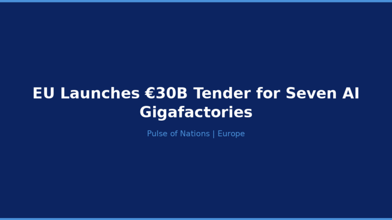 EU Launches €30B Tender for Seven AI Gigafactories