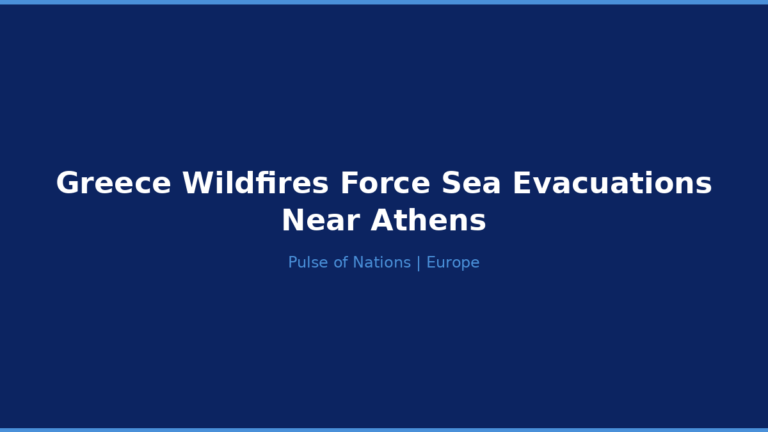 Greece Wildfires Force Sea Evacuations Near Athens