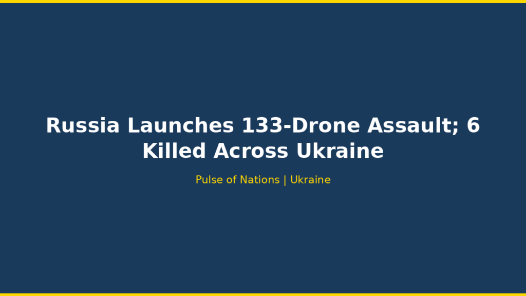 Russia Launches 133-Drone Assault; 6 Killed Across Ukraine