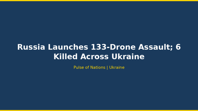 Russia Launches 133-Drone Assault; 6 Killed Across Ukraine