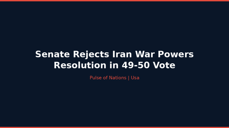 Senate Rejects Iran War Powers Resolution in 49-50 Vote