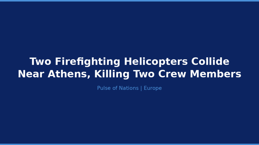 Two Firefighting Helicopters Collide Near Athens, Killing Two Crew Members