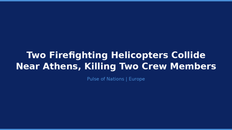 Two Firefighting Helicopters Collide Near Athens, Killing Two Crew Members