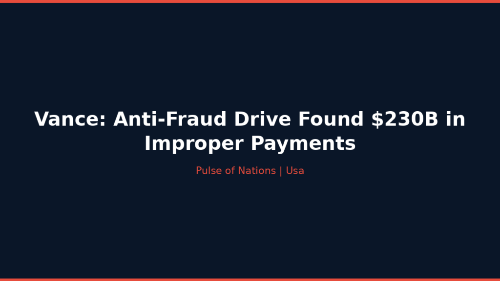 Vance: Anti-Fraud Drive Found $230B in Improper Payments