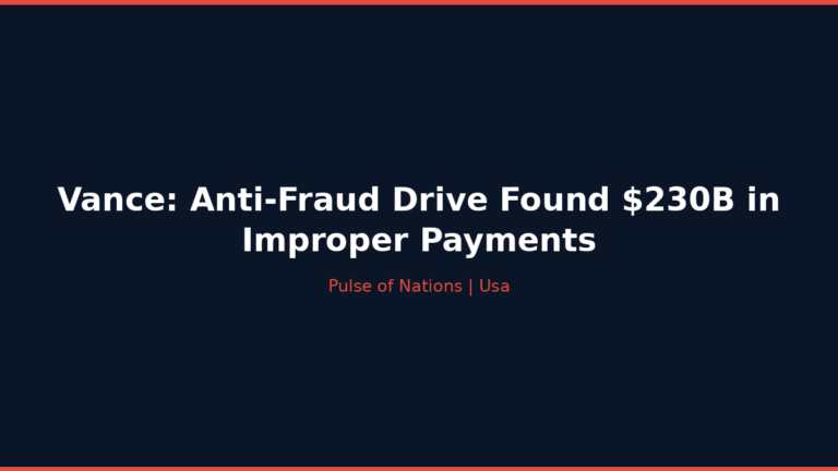 Vance: Anti-Fraud Drive Found $230B in Improper Payments