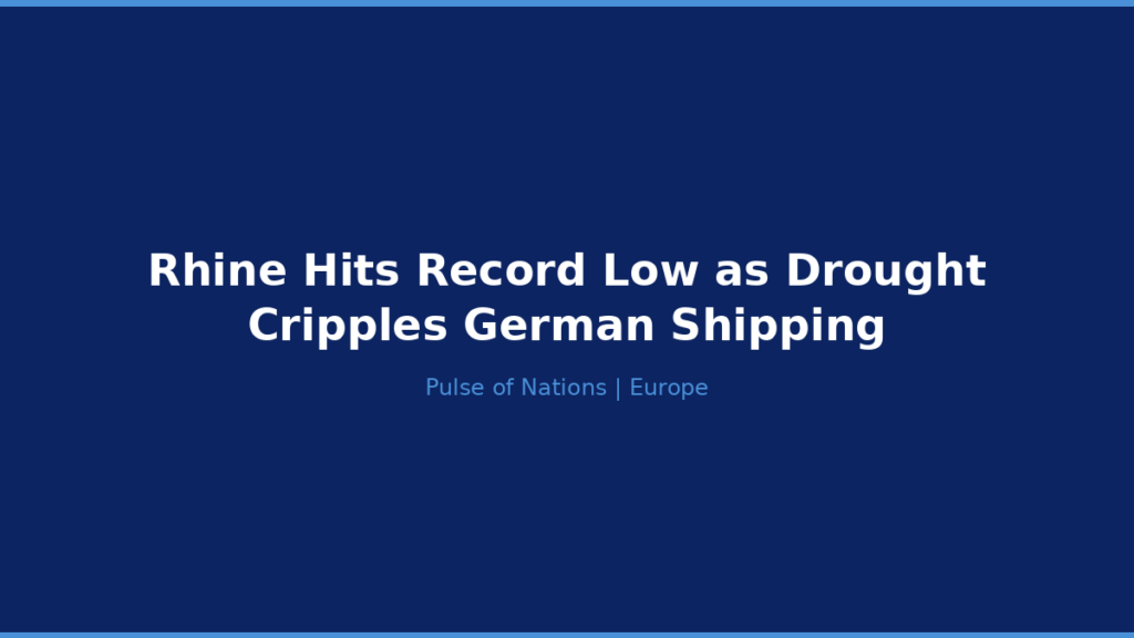 Rhine Hits Record Low as Drought Cripples German Shipping