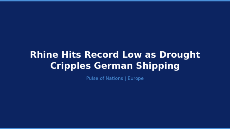 Rhine Hits Record Low as Drought Cripples German Shipping