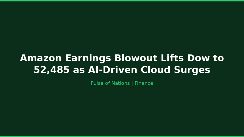 Amazon Earnings Blowout Lifts Dow to 52,485 as AI-Driven Cloud Surges