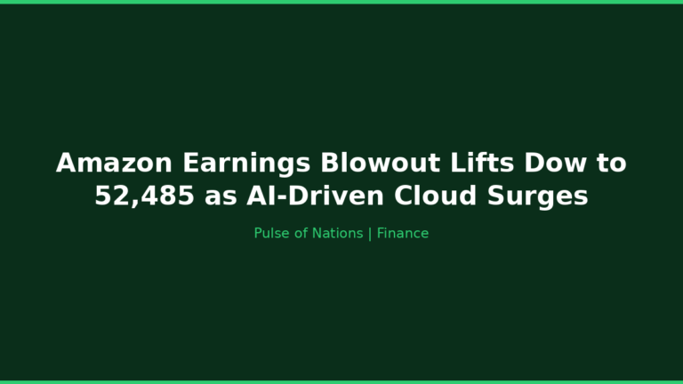 Amazon Earnings Blowout Lifts Dow to 52,485 as AI-Driven Cloud Surges