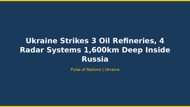 Ukraine Strikes 3 Oil Refineries, 4 Radar Systems 1,600km Deep Inside Russia