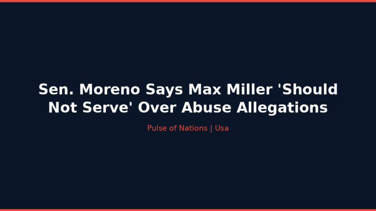 Sen. Moreno Says Max Miller ‘Should Not Serve’ Over Abuse Allegations