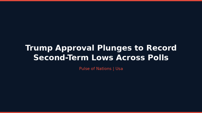 Trump Approval Plunges to Record Second-Term Lows Across Polls