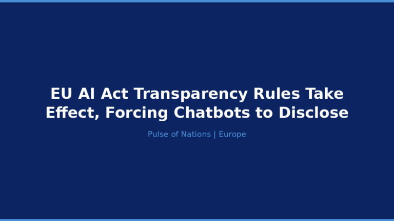 EU AI Act Transparency Rules Take Effect, Forcing Chatbots to Disclose