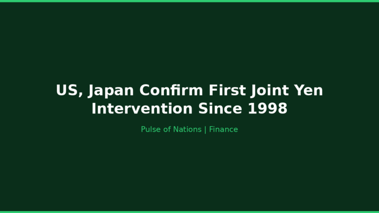 US, Japan Confirm First Joint Yen Intervention Since 1998