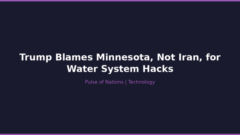 Trump Blames Minnesota, Not Iran, for Water System Hacks