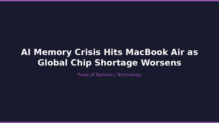 AI Memory Crisis Hits MacBook Air as Global Chip Shortage Worsens