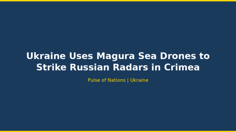 Ukraine Uses Magura Sea Drones to Strike Russian Radars in Crimea