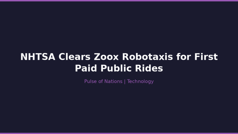 NHTSA Clears Zoox Robotaxis for First Paid Public Rides