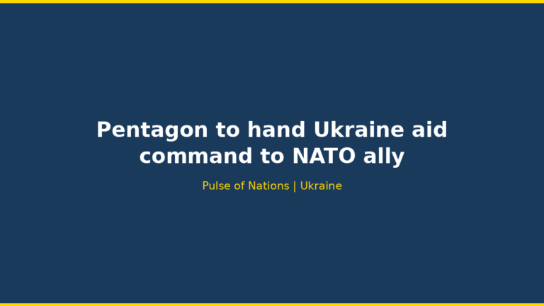 Pentagon to hand Ukraine aid command to NATO ally
