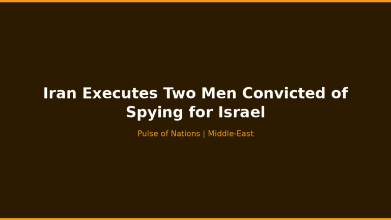 Iran Executes Two Men Convicted of Spying for Israel