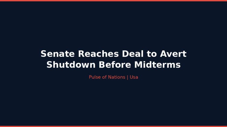 Senate Reaches Deal to Avert Shutdown Before Midterms