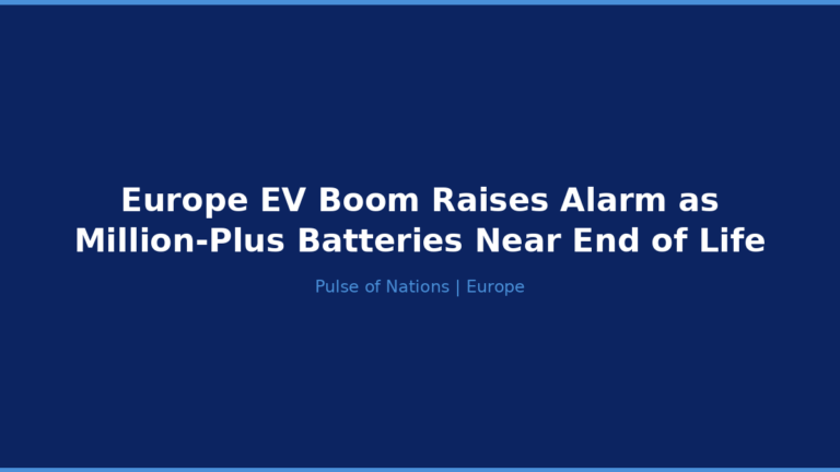 Europe EV Boom Raises Alarm as Million-Plus Batteries Near End of Life