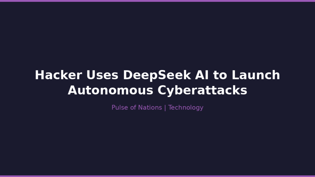 Hacker Uses DeepSeek AI to Launch Autonomous Cyberattacks