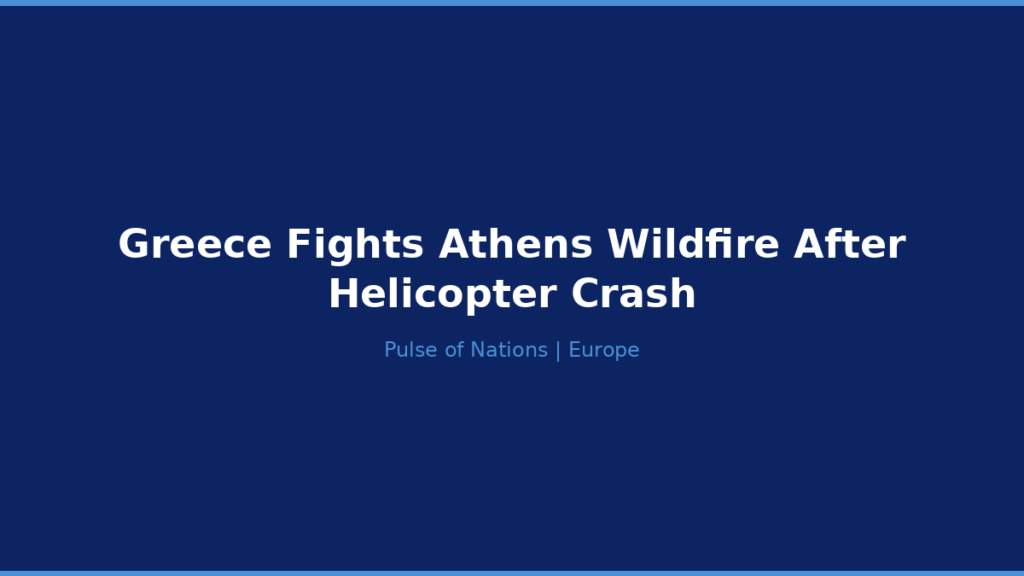 Greece Fights Athens Wildfire After Helicopter Crash