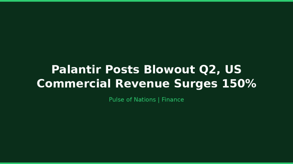 Palantir Posts Blowout Q2, US Commercial Revenue Surges 150%