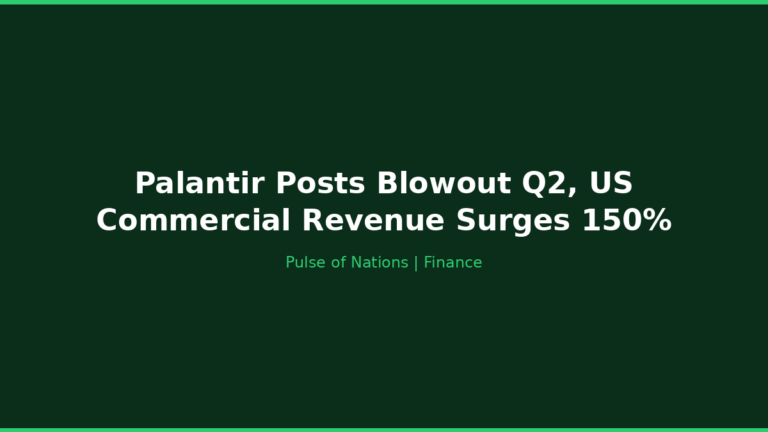 Palantir Posts Blowout Q2, US Commercial Revenue Surges 150%