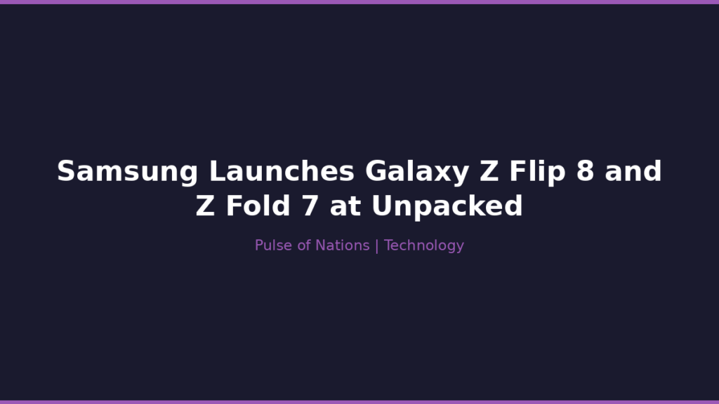 Samsung Launches Galaxy Z Flip 8 and Z Fold 7 at Unpacked