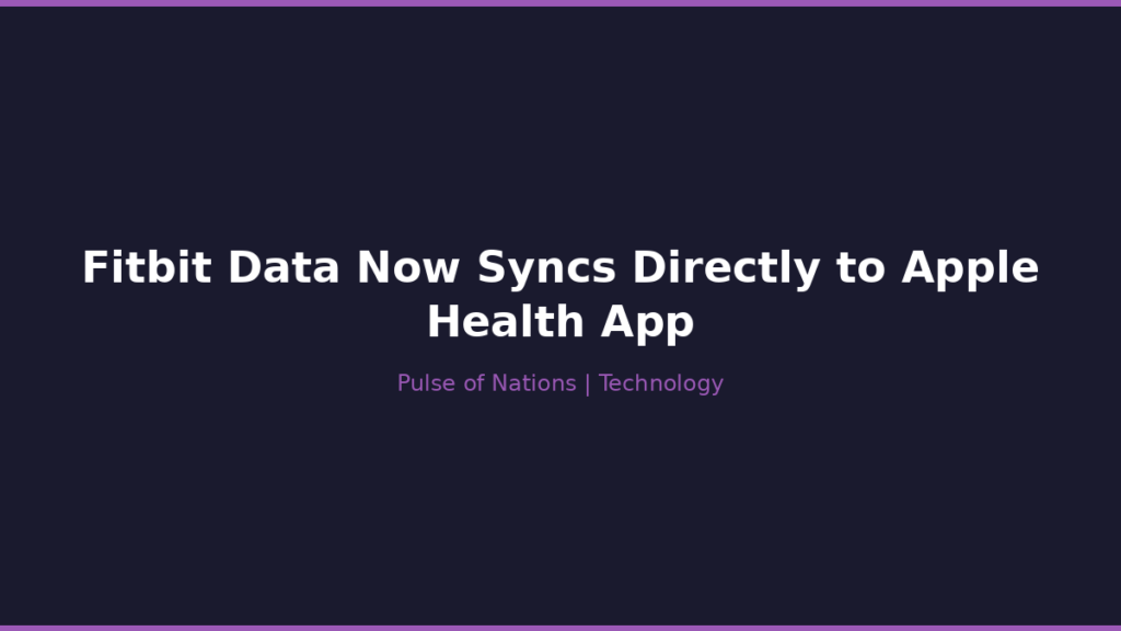 Fitbit Data Now Syncs Directly to Apple Health App